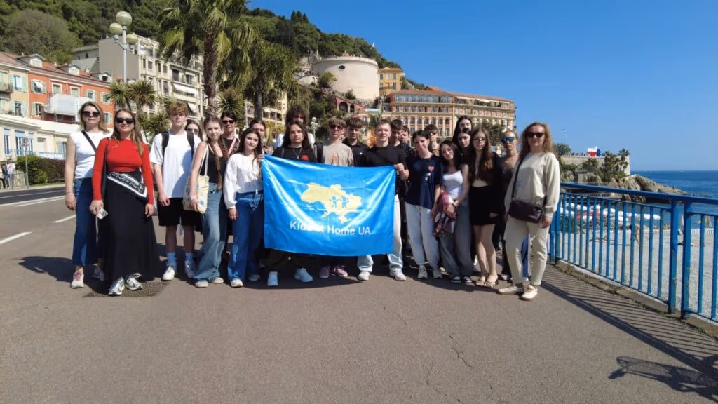 Ukrainian children welcomed in Nice as part of the From Dreams to Action project.