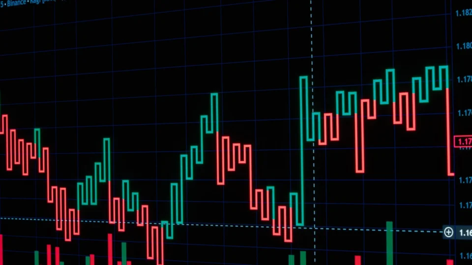 Vibrant stock market graph showcasing forex trends and analytics.