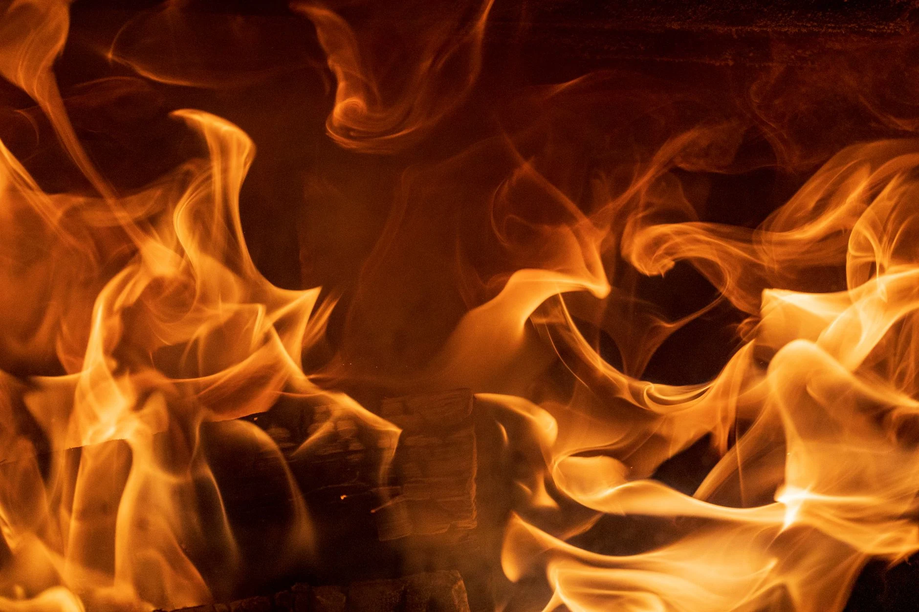 Dynamic close-up of fiery flames showcasing movement and heat.