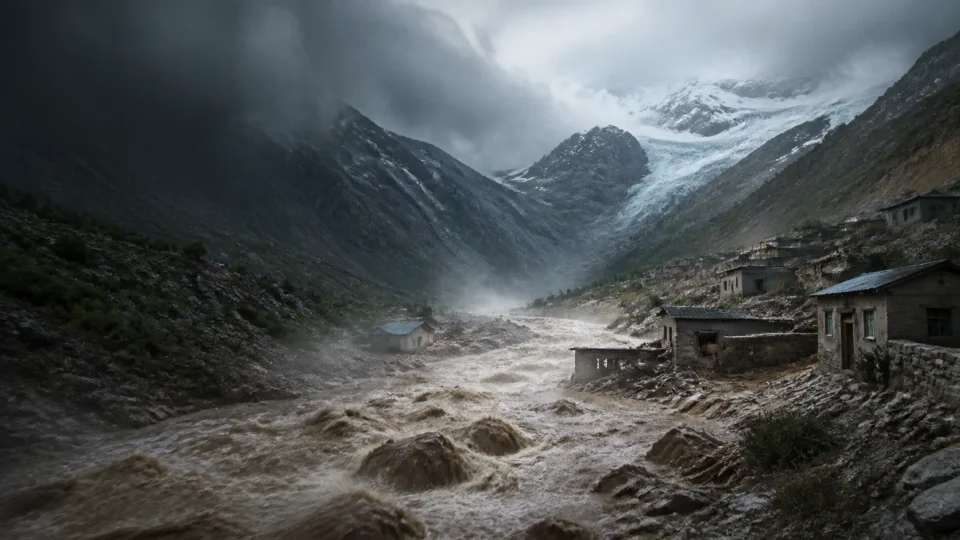 What caused the Nepal-Tibet flash floods?