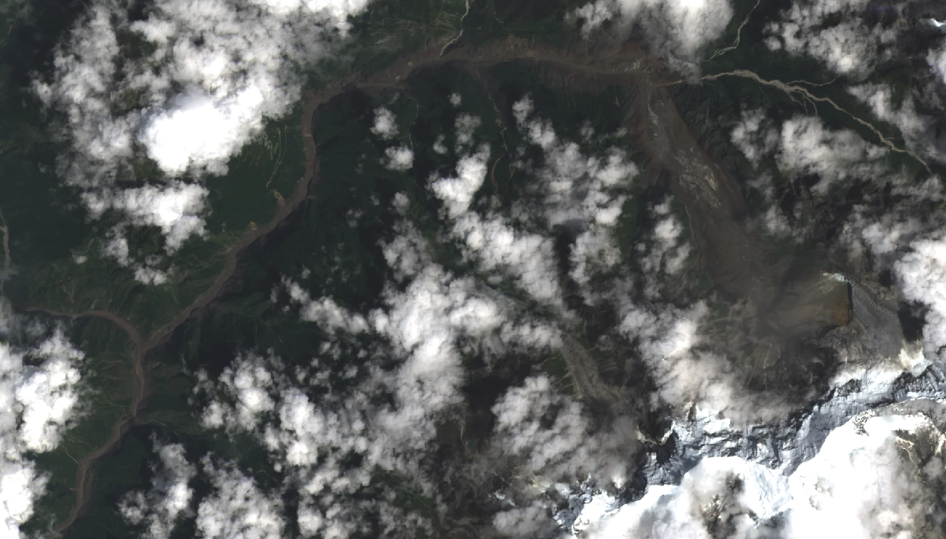 Landsat 9 satellite image of the flood aftermath, 26 August 2026.